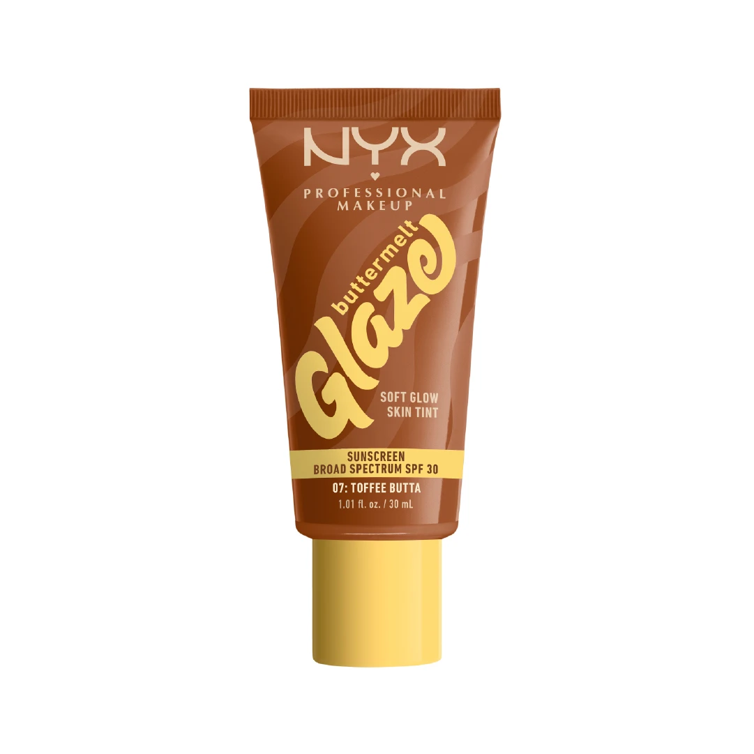 Buttermelt Glaze Soft Glow Skin Tint + SPF/FPS 30, Foundation, 12h Wear - 07 Toffee Butta
