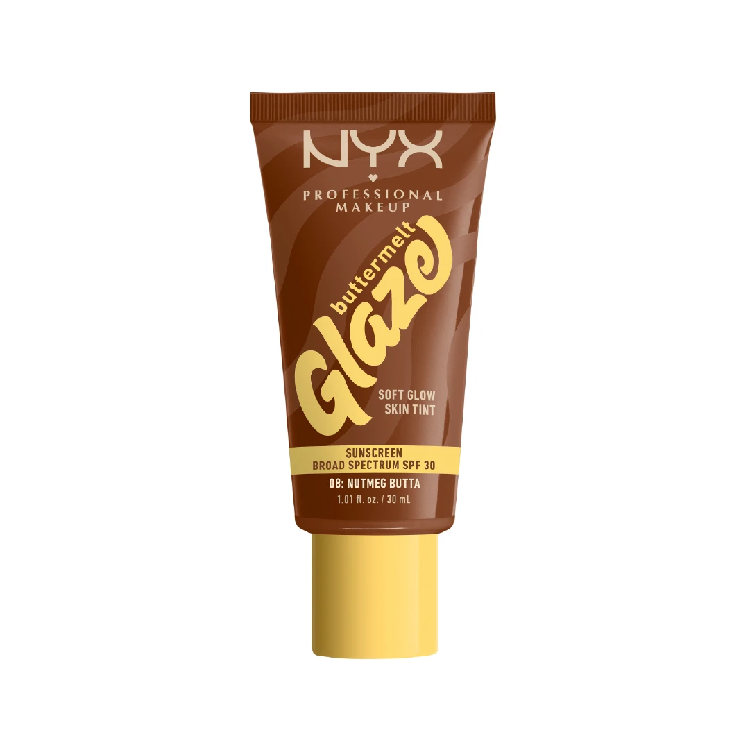 Buttermelt Glaze Soft Glow Skin Tint + SPF/FPS 30, Foundation, 12h Wear - 08 Nutmeg Butta