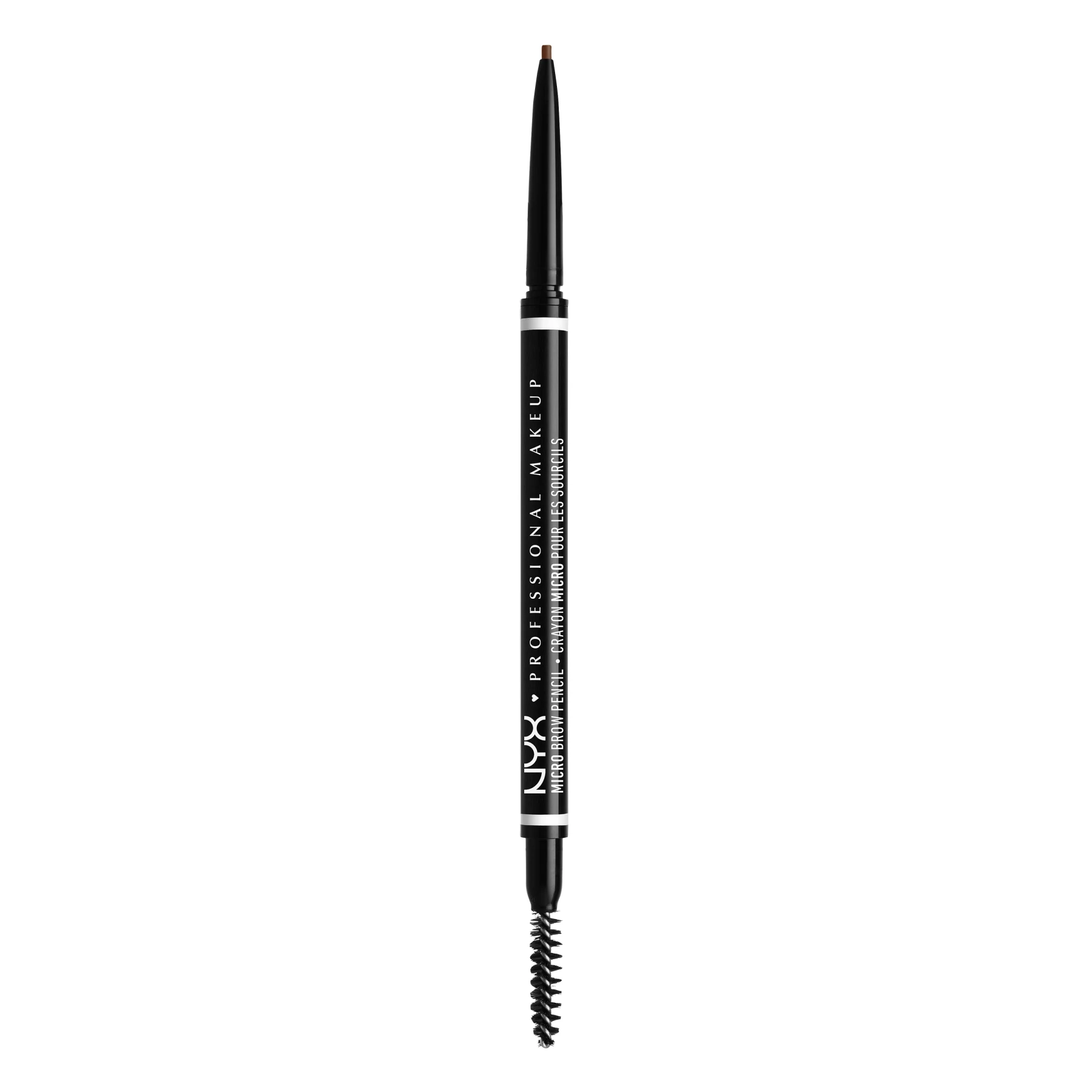 Micro Brow Pencil, Ultra-Fine, Dual-Ended, Precise Eyebrow Pencil with Retractable Tip and Spoolie Brush - CHOCOLATE
