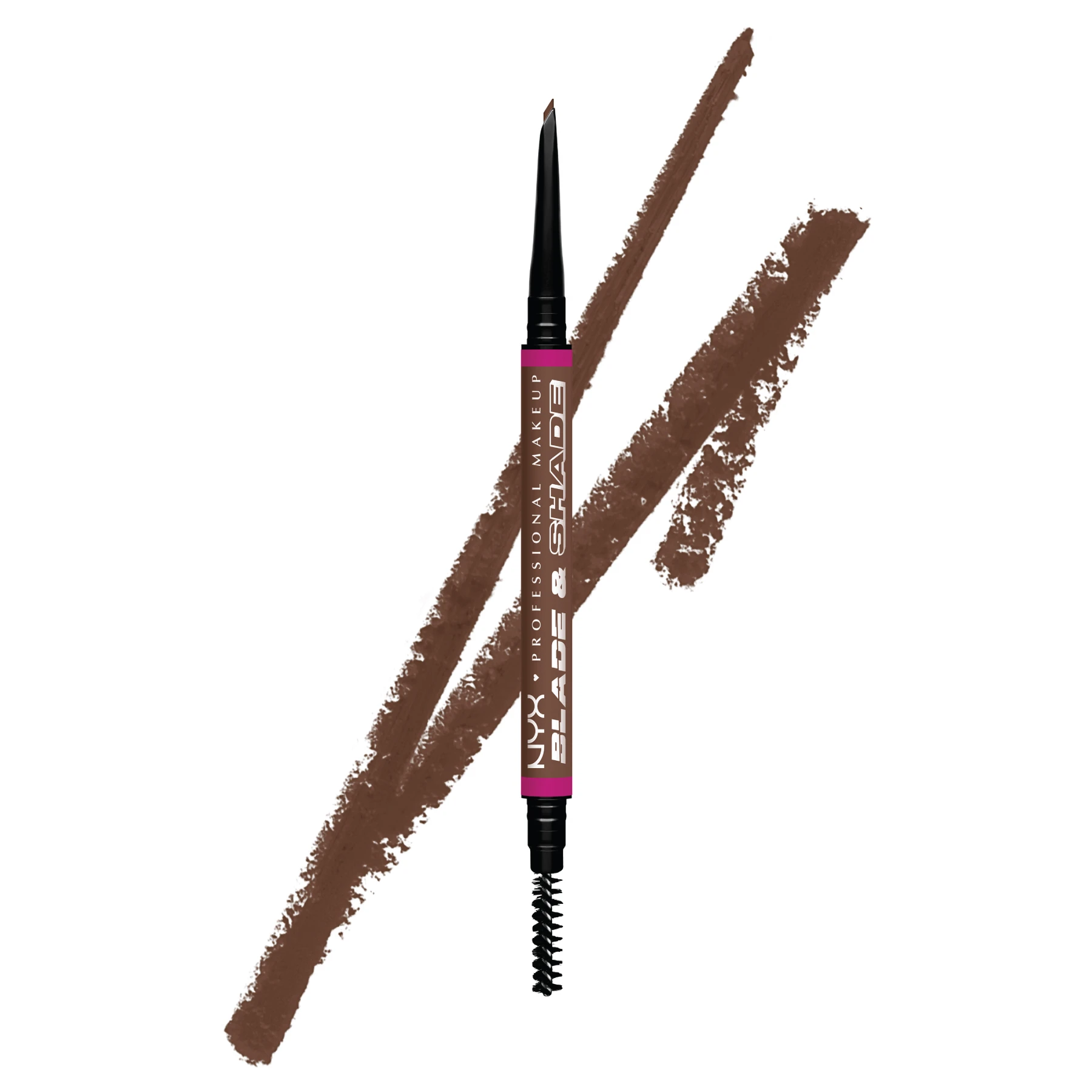 Blade & Shade, Dual Edged Brow Pencil, Up to 16HR wear, Smooth-glide pigment - CHOCOLATE