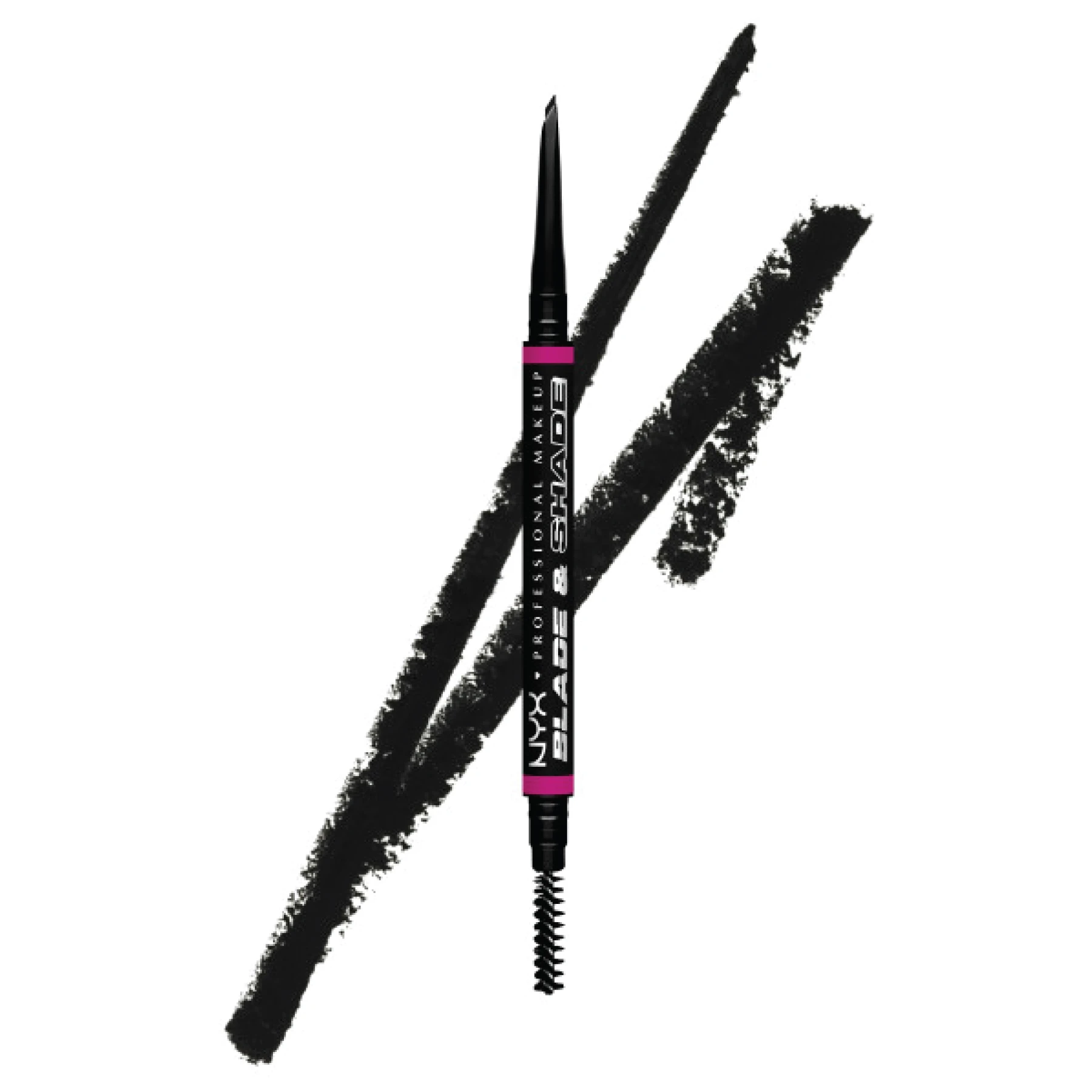 Blade & Shade, Dual Edged Brow Pencil, Up to 16HR wear, Smooth-glide pigment - BLACK