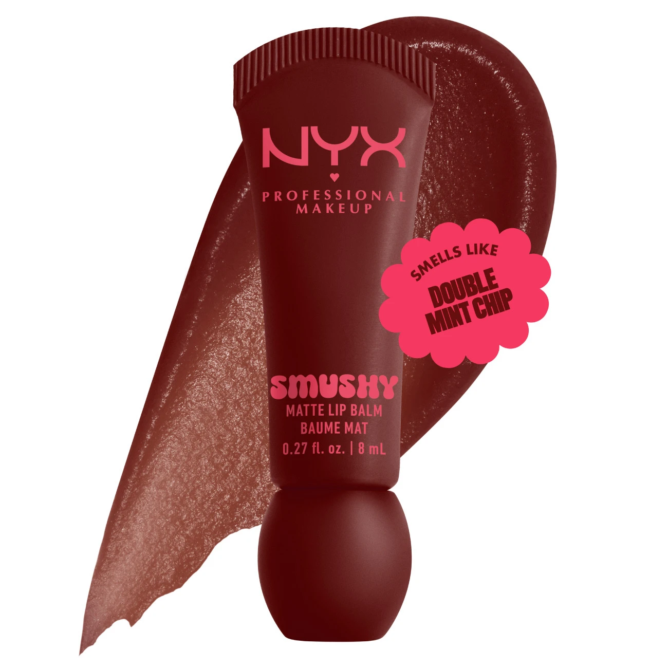 Smushy Matte Lip Balm, Soft Diffused Color, Matte Finish - SMUDGE FUDGE