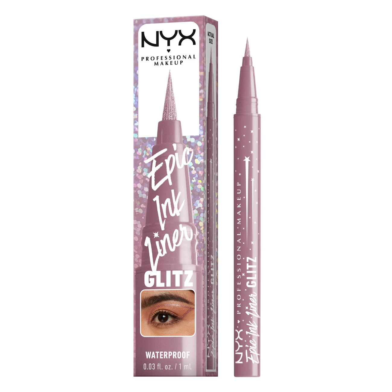 Epic Ink Liner, Waterproof Liquid Eyeliner, Vegan Formula, Intense Pigment - Shimmer Stitch