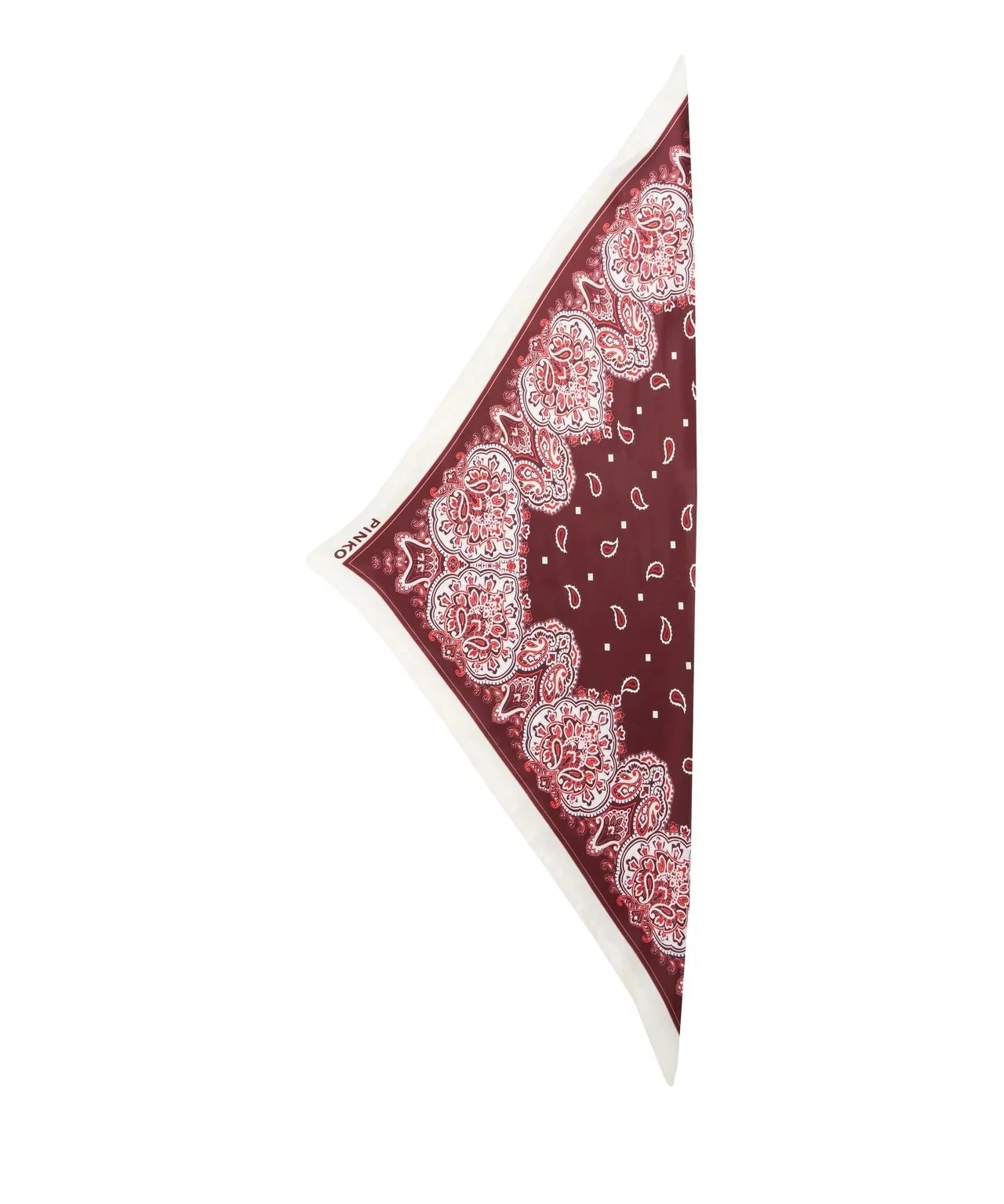 Paisley Print Scarf with Contrast Border