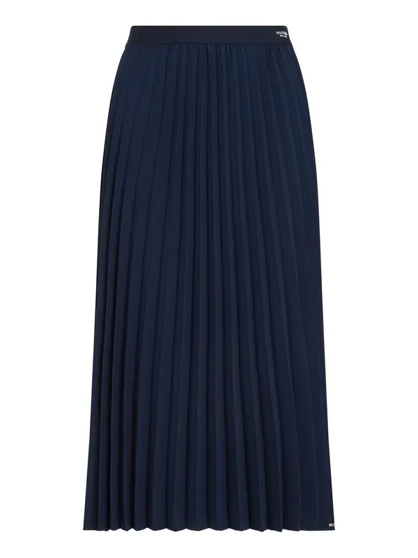 Fluid Pleated Pull On Midi Skirt