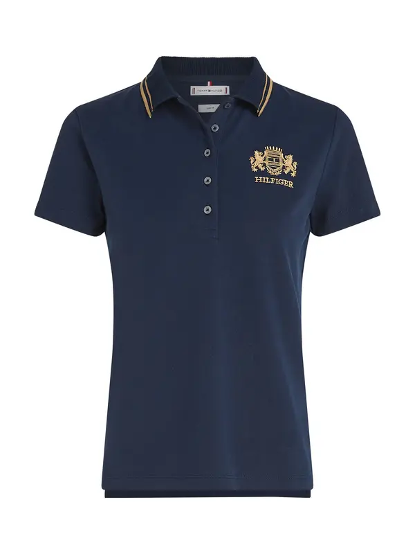 Slim Varsity Graphic Short Sleeve Polo