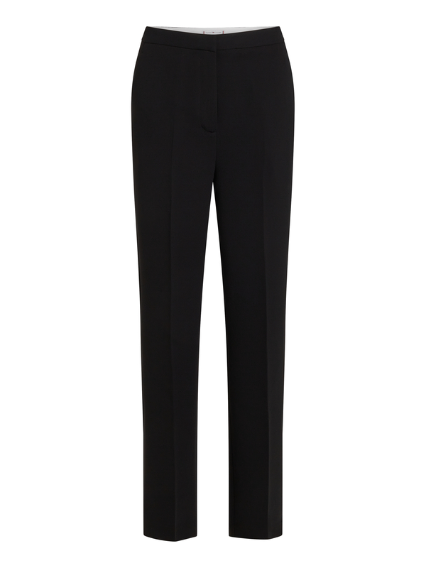 Relaxed Straight Crepe Trousers