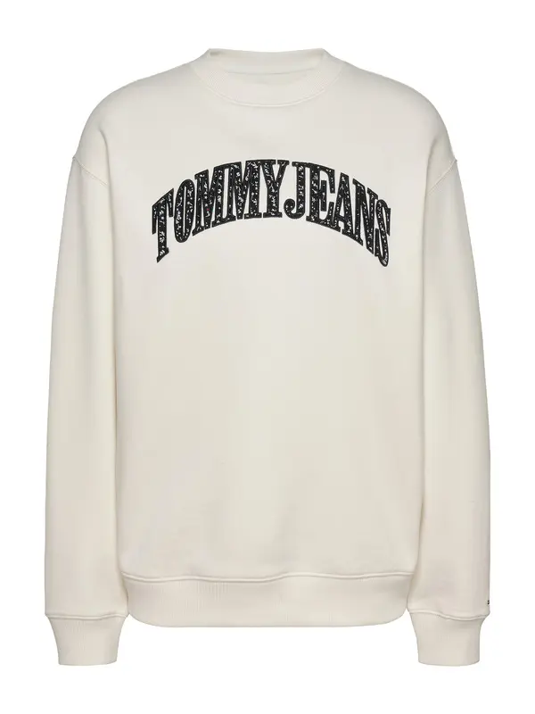  Relaxed Floral Varsity Crew Hoodie