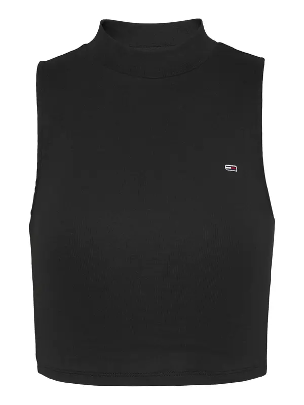  Slim Mock Neck Sleeveless Top
