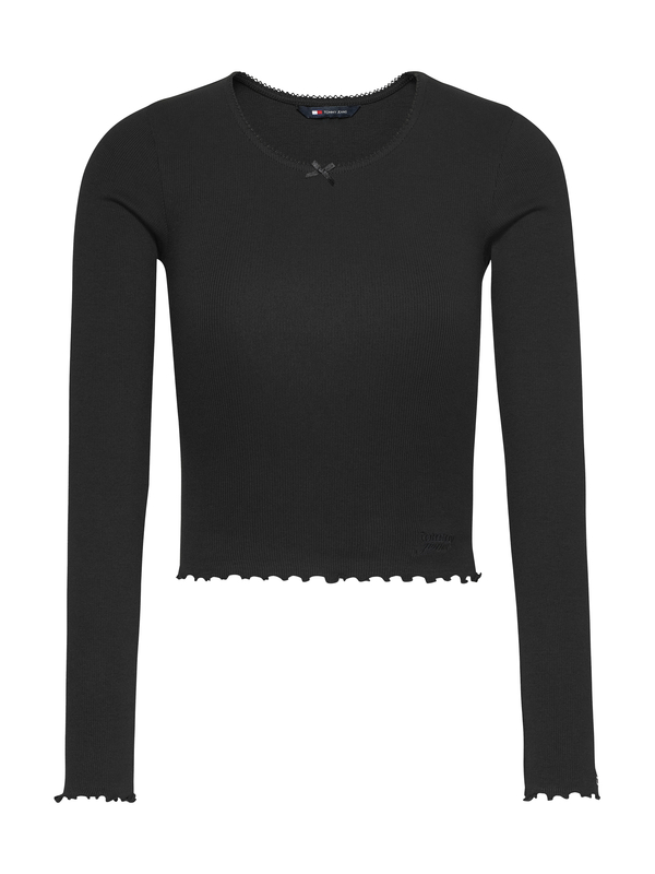  Slim Ribbed Stretch Cotton Long Sleeve T-Shirt