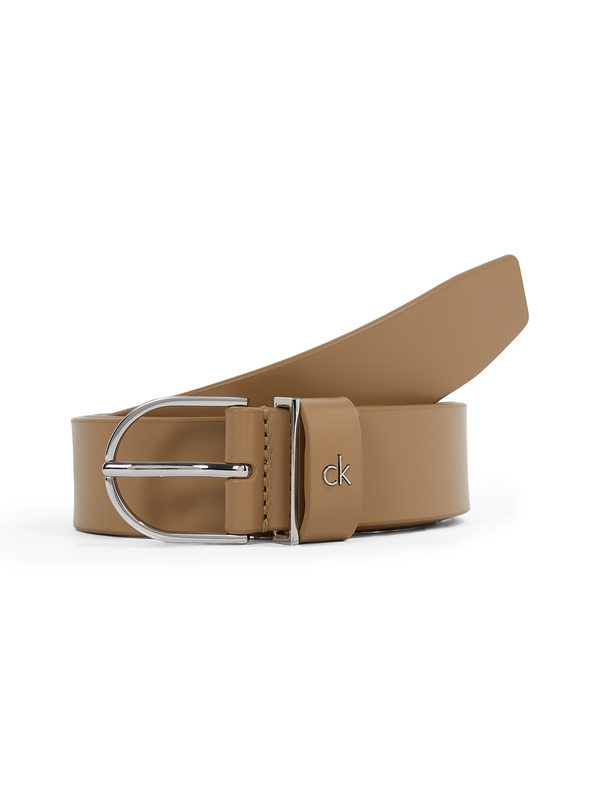 Round Buckle Leather Belt