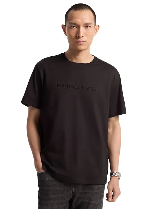  Logo Embossed Cotton T-Shirt