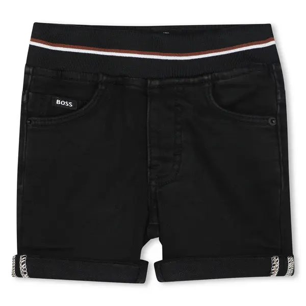 Pull-On Waistband Denim Shorts