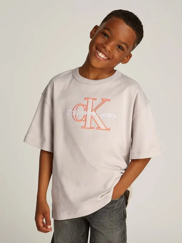  Outlined Fleece Mono T-Shirt