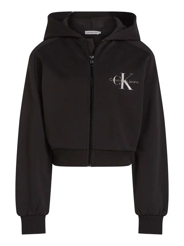  Glitter Monologo Zip Hoodie