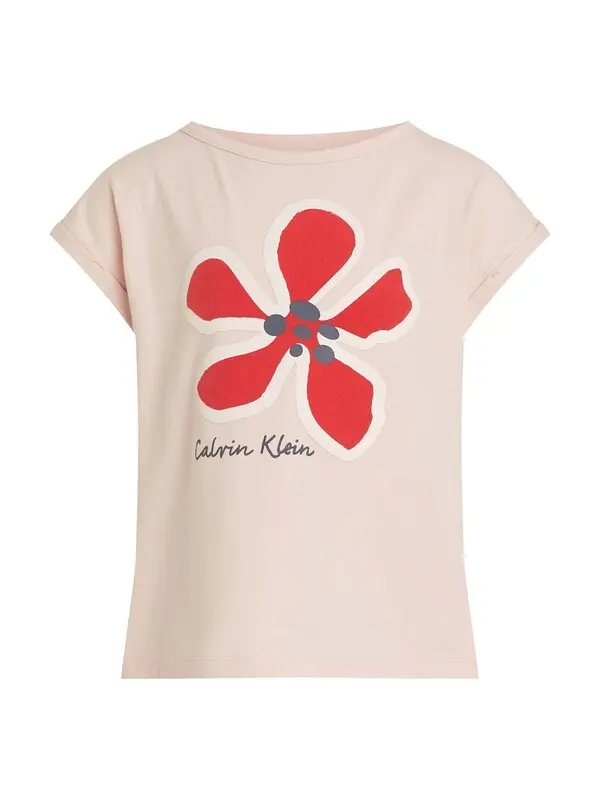  Flower Graphic Short Sleeve T-Shirt
