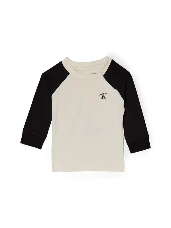  Colourblock Stretch Cotton Long Sleeve T-Shirt