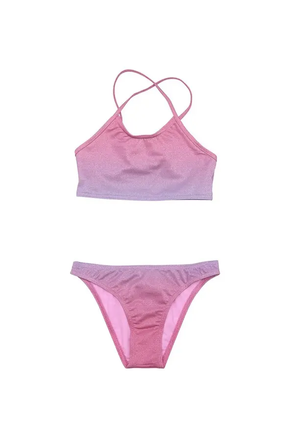Two-Piece Swimsuit with Strappy Back Detail