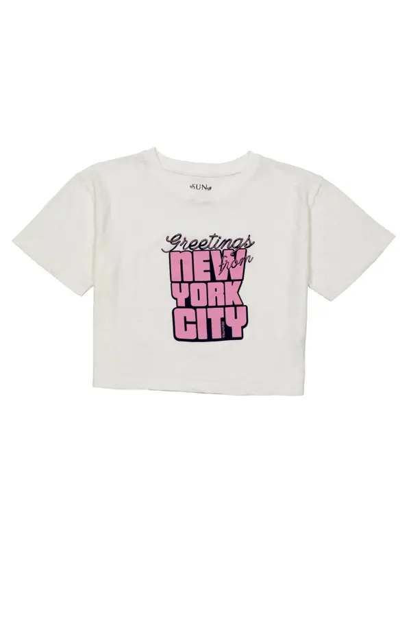 Cropped New York City Graphic T-Shirt