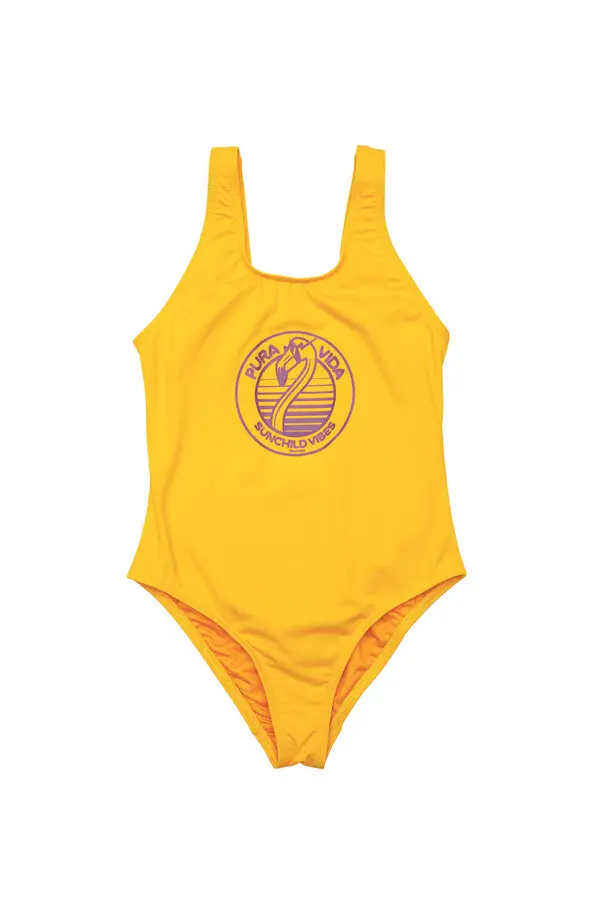 One-Piece Swimsuit with Graphic Detail