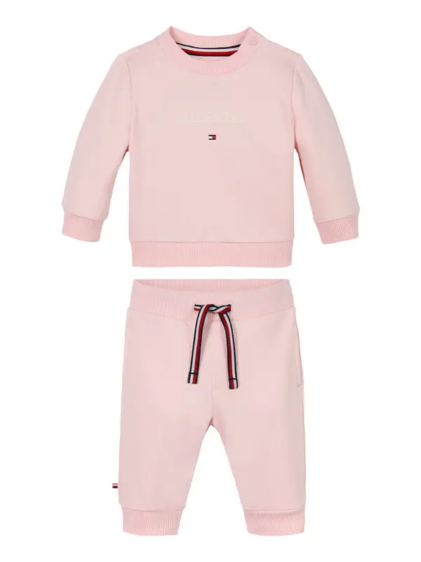 Cotton Logo Sweatshirt & Jogger Set