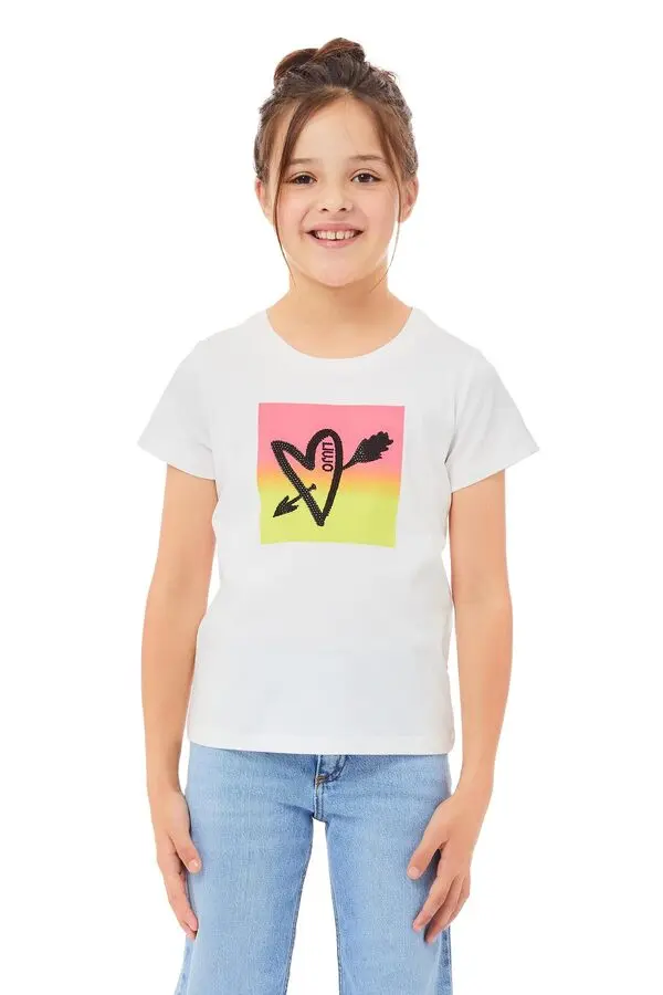Heart Graphic Short Sleeve T-shirt 