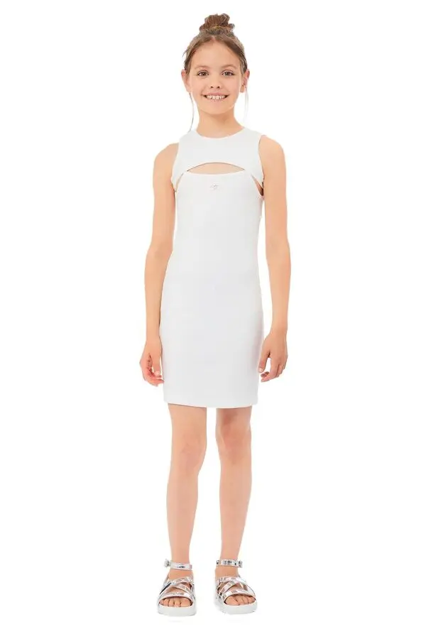 Ribbed Knit Cutout Dress