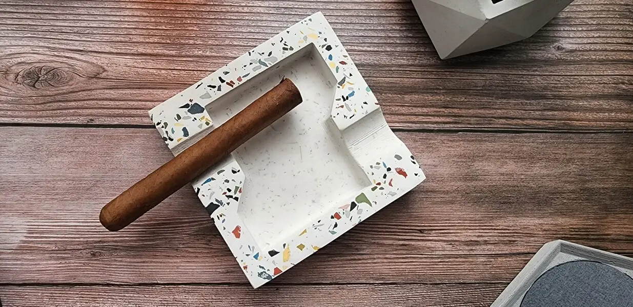 The Comrade Ashtray White Terrazzo 