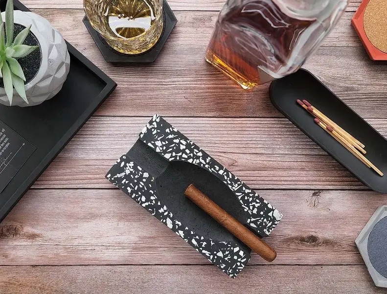 The Fellow Ashtray Terrazzo Black 