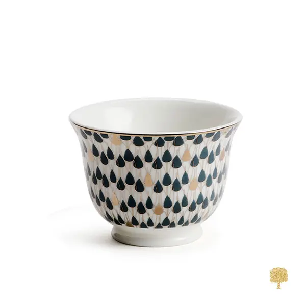 Set of 6 Chaffe Cup Swirl Grey 