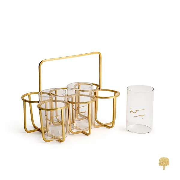 Set of 6 Carrier Glasses Baraka W Br Base Set
