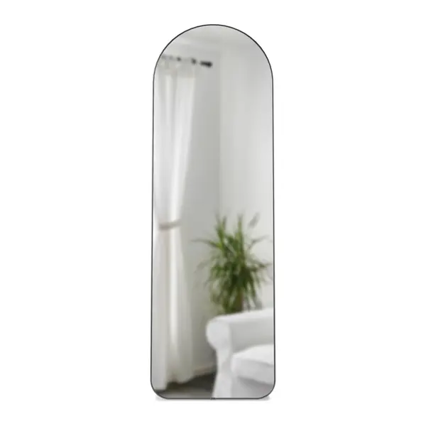  Hubba Arched Leaning Mirror 20x62 Matte Titanium