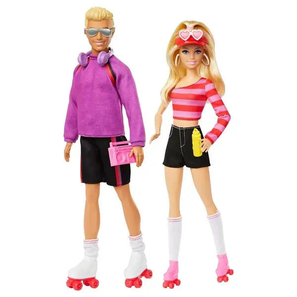 Barbie Fashionistas Set with 2 Fashion Dolls & 6 Accessories