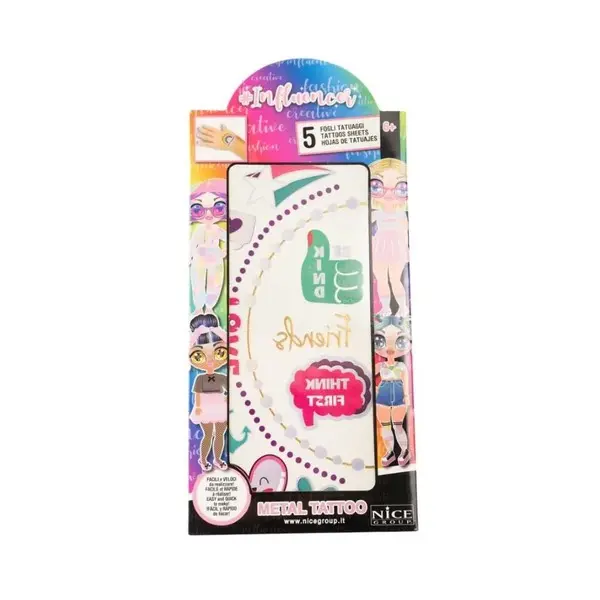 Influencer metal tattoo blister