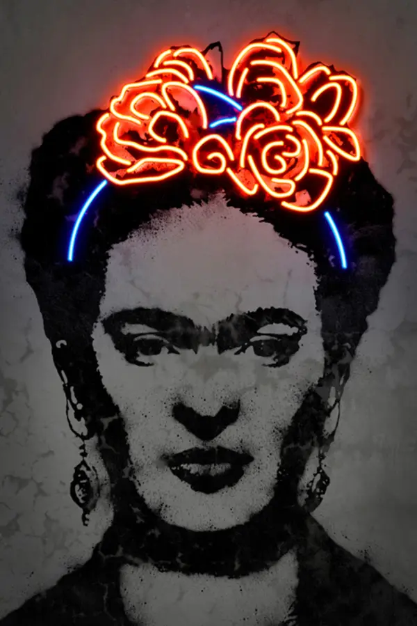  NEON ART - Frida Black&Red Poster