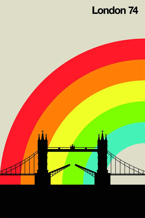 BO LUNDBERG - London 74 Poster
