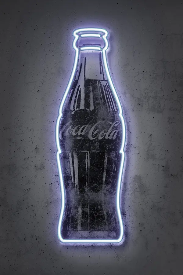  NEON ART - Coke Poster
