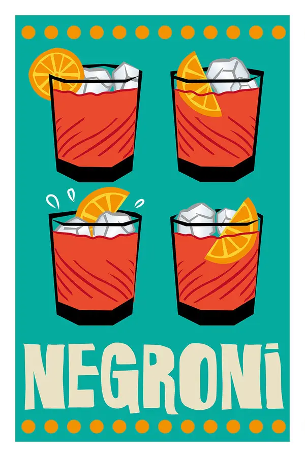  COCKTAILS - Negroni Poster
