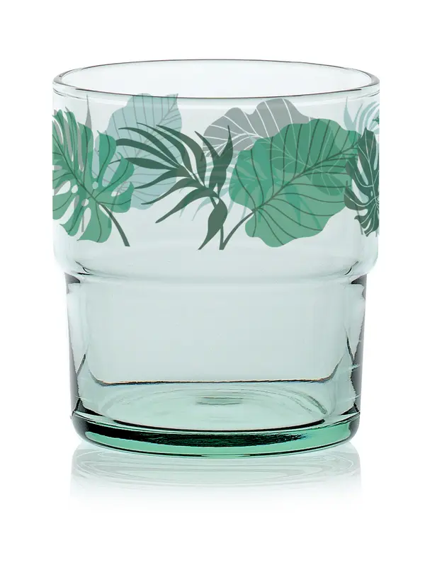 Set of 6 - Green Glass 300cc
