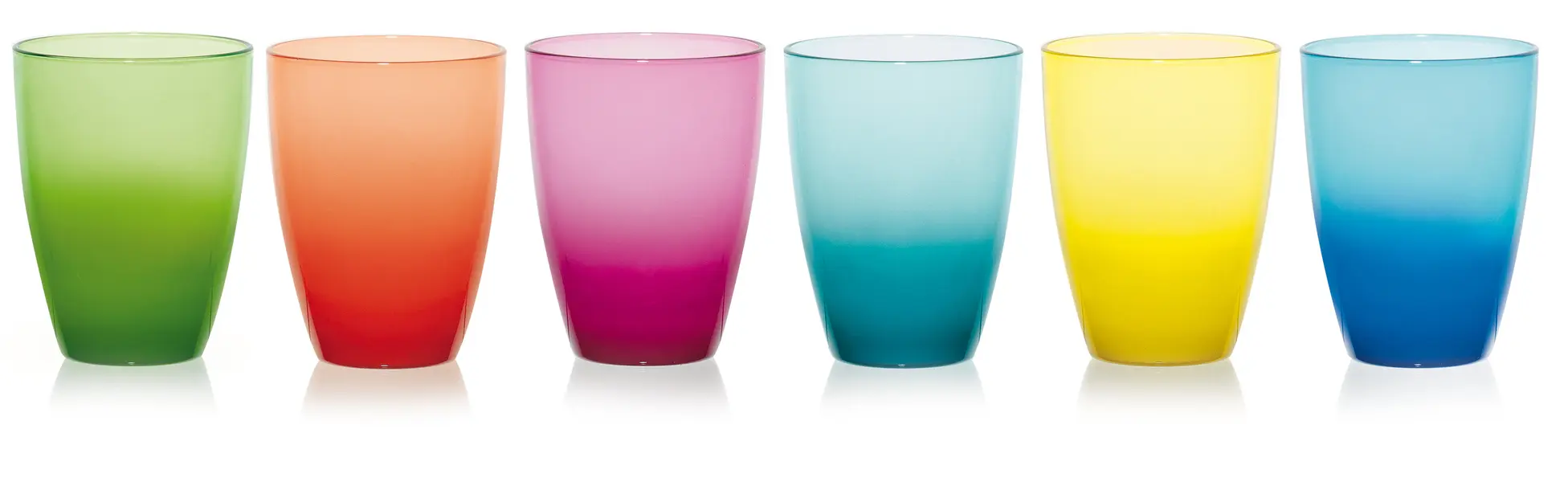 Set of 6 - Domino Tumbler Assorted Colors