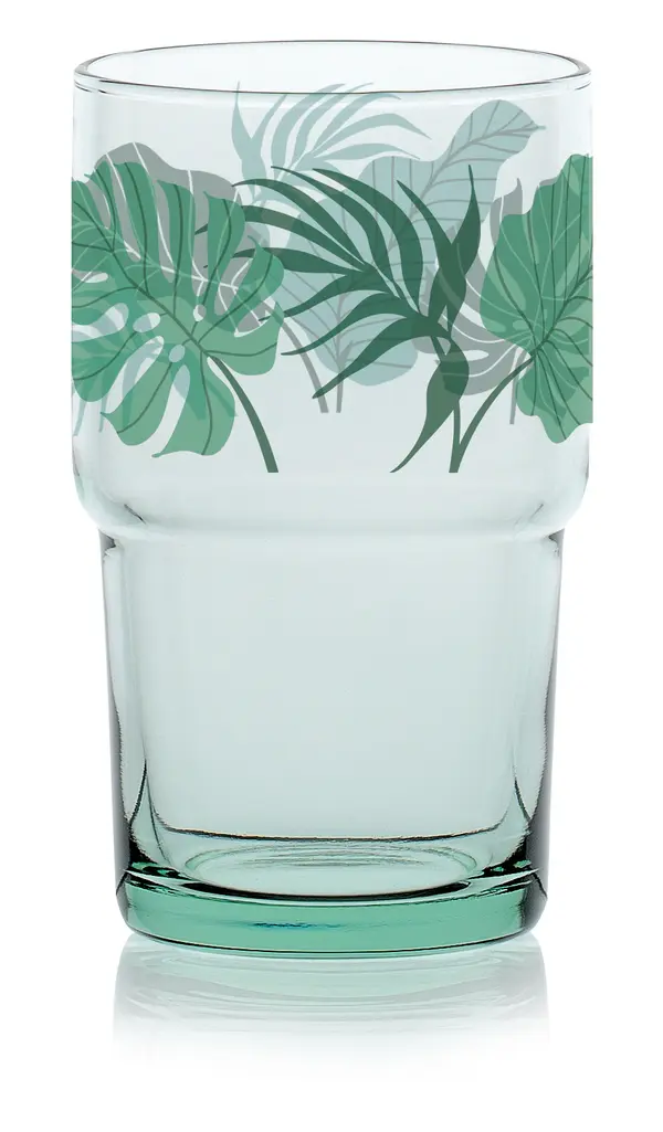 Set of 6 - Green Glass 440cc
