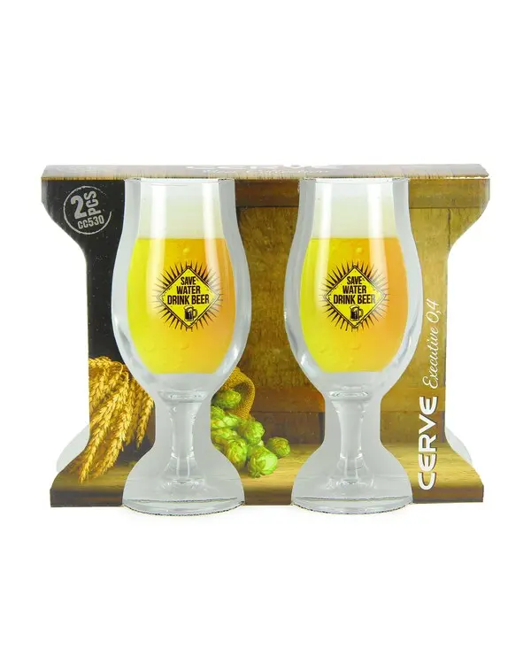 Set of 2 - Executive Beer Glasses 0.4 L