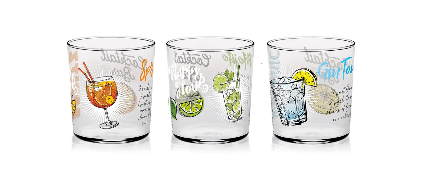 Set of 6 - Conic Glasses 360cc 