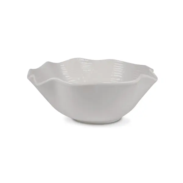  White Med Bowl Wood 29x12 cm