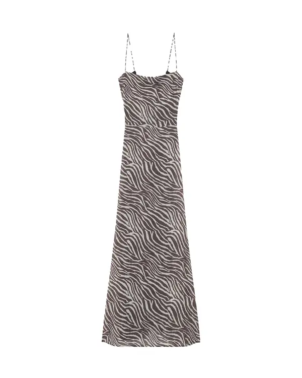 Zebra Print Maxi Dress