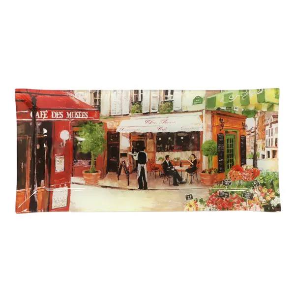  Fine Quality Glass Plate 36x17cm In Gift Box 