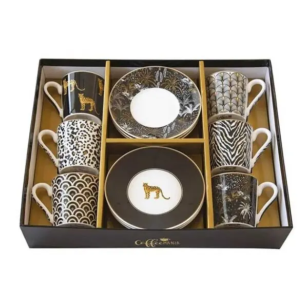 Set of 6 - Coffe cups & saucers 100ml