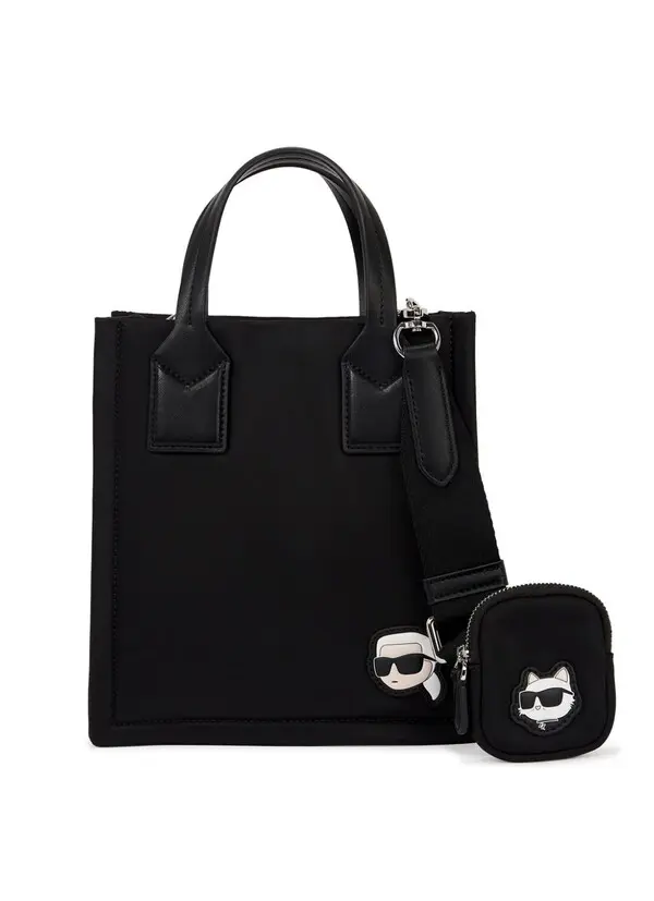Nylon Small Square Tote Bag