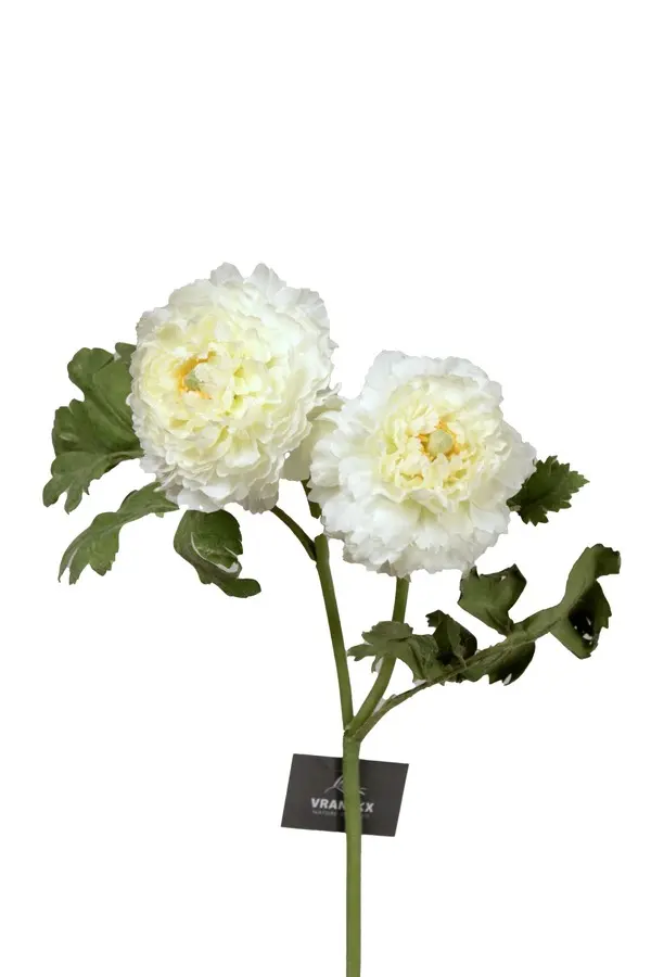 Artificial Flower - Ranunculus in White with