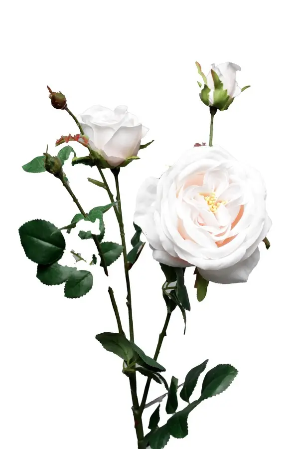 Artificial Flower - Rose Spray in White Light Pink